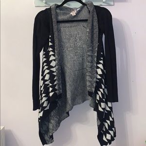 Black and white cardigan sweater